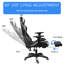 Blue Elephant Faux Leather Swiveling PC & Racing Game Chair with Footrest