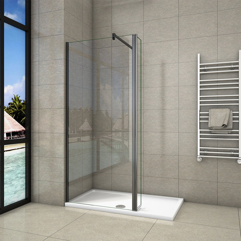 Beatriz 1950mm H Walk In Glass Screens with Glass, 900mm