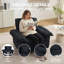 Canapé d'appoint rembourré 360 ° en chenille avec coussin décoratif-1650004010