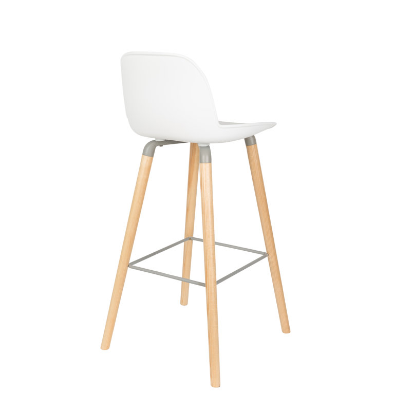 Albert Kuip Counter & Bar Stool, White, Bar Stool (30" Seat Height)