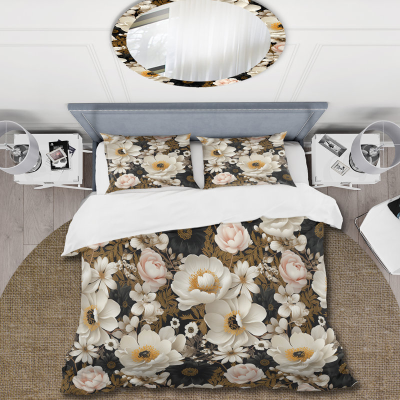 Ensemble de housse de couette Mayaar, Housse de couette simple + 1 taie décorative stan