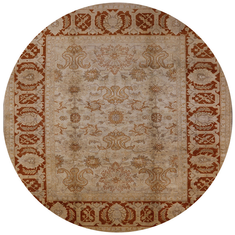 Tapis beige Harlowe, Rond 7 pi