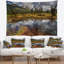 Paysage, lac transparent, miroir, tapisserie, ciel nuageux-28491608