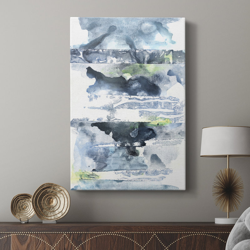 Blue Memories II -Custom Wrapped Gallery Cavas, 18" H x 12" W