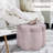 Pink Upholstered Flower Ottoman With Storage