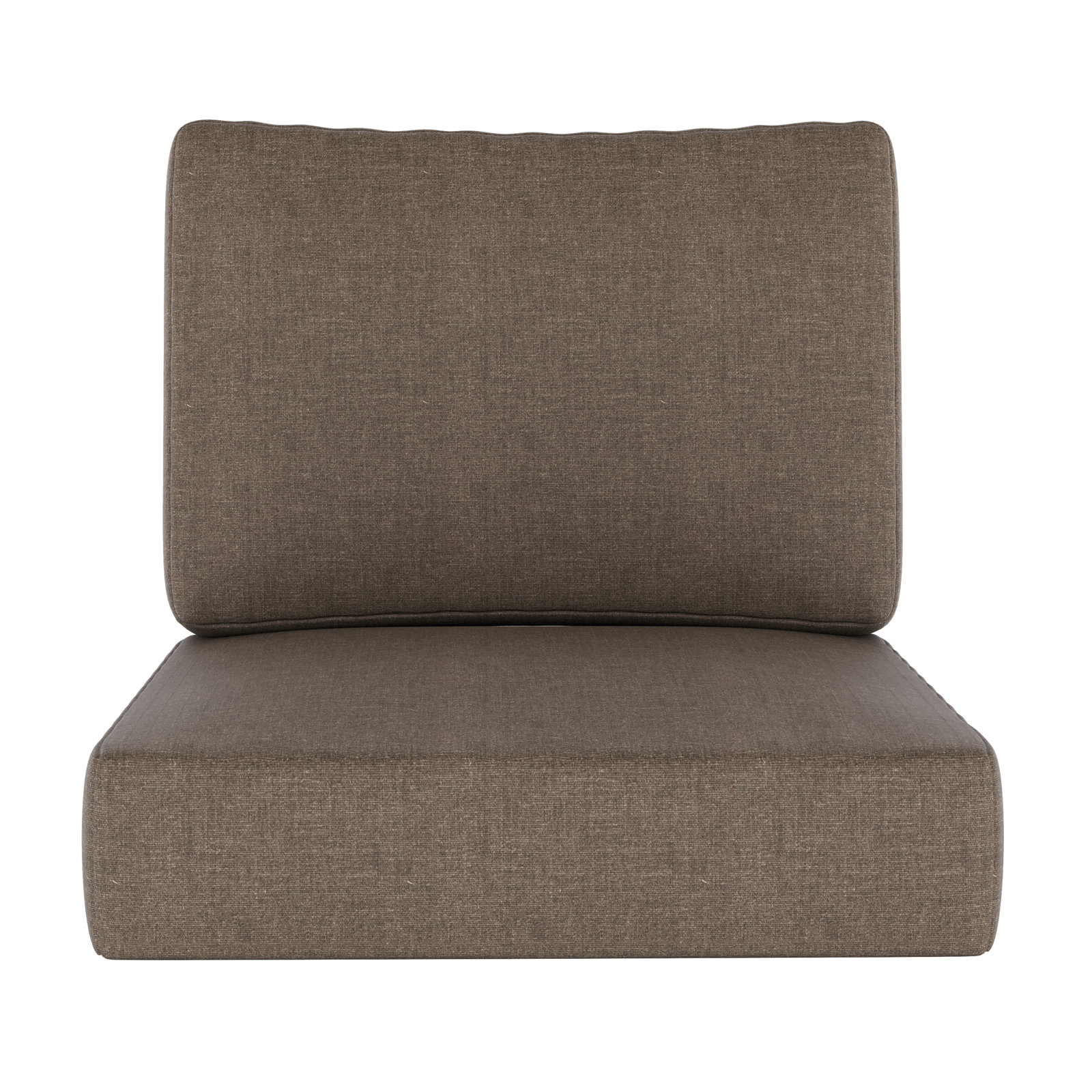 Amala Outdoor Sunbrella® Seat/Back Cushion, Sunbrella® Play Mushroom, 25" W x 25.5" D