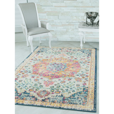 Tapis beige / orange