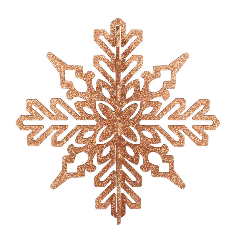 Ornement de Noël flocon de neige en or rose 14 po The Holiday Aisle®