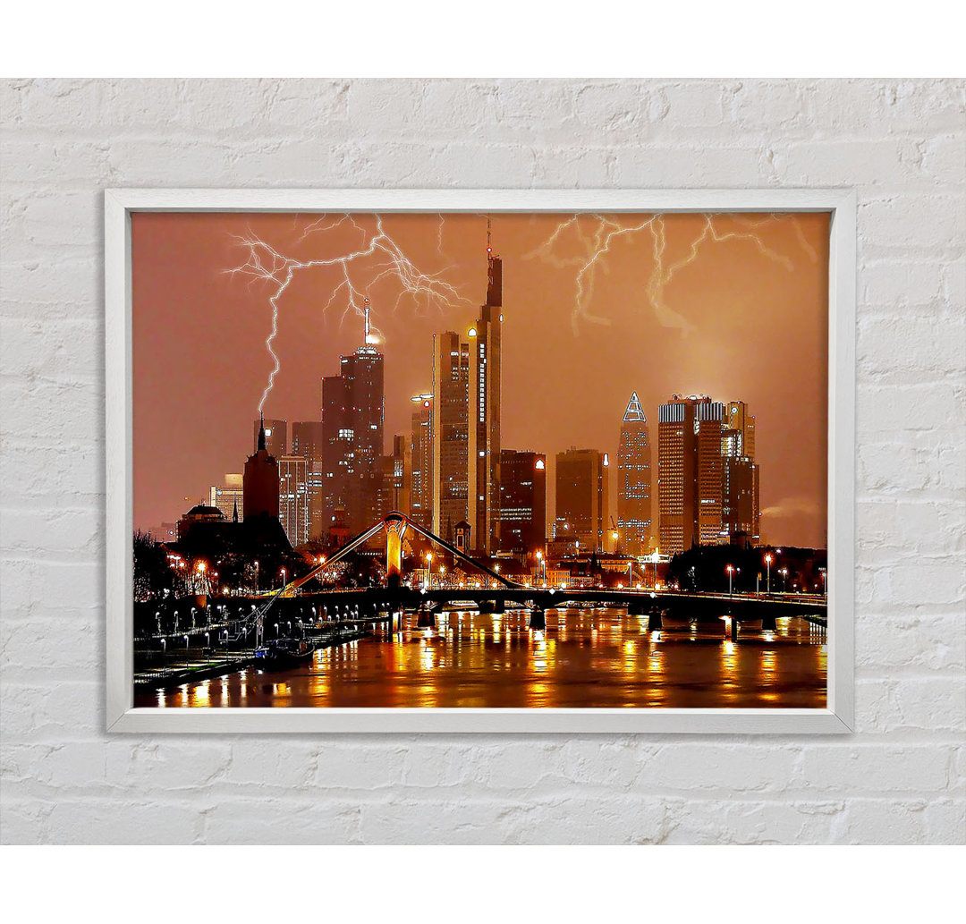 City Lightning Bolts - Einzelner Bilderrahmen Kunstdrucke auf Leinwand