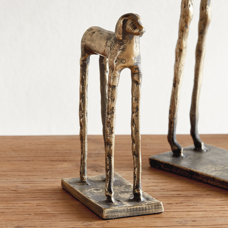 Two Hounds Set Of 2, Gold