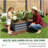 6X3x1ft Large Garden Bed, Grey Color Rectangular Galvanized Metal Outdoor Garden Bed, Suitable For Backyard Ground Gardens For Growing Plants, Vegetables And Flowers.