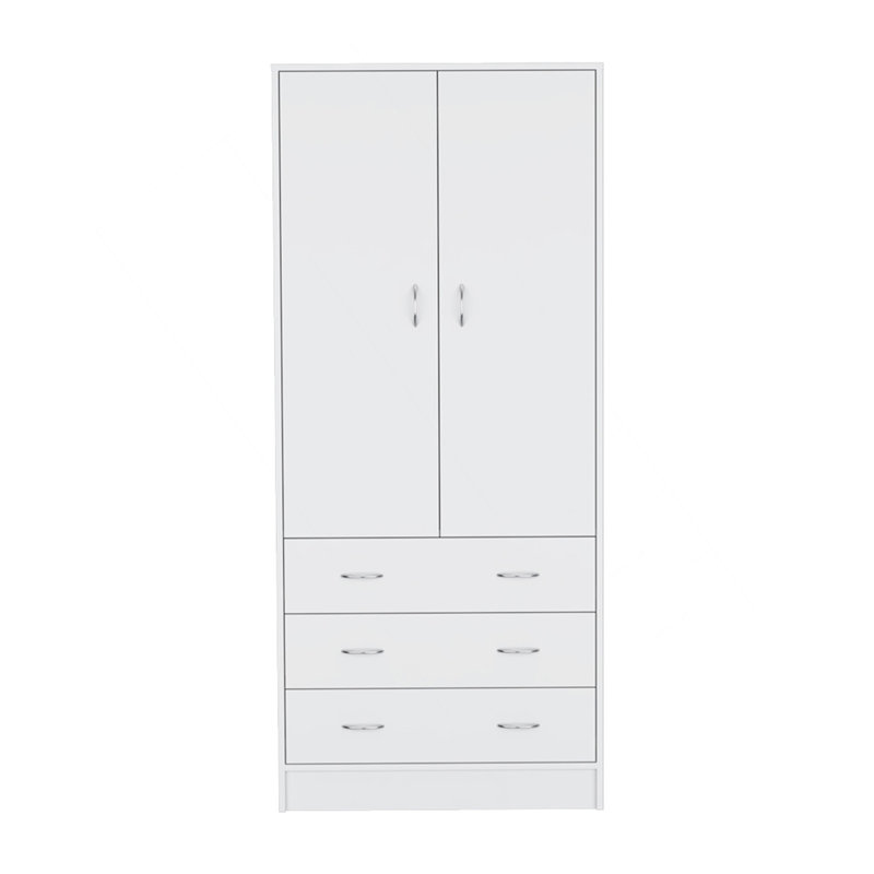 Armoire Ramey, chambre à coucher, blanc, Blanc