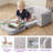 2 in 1 Kids Sofa with Sturdier Armrests, Kids Chair, Folding Toddler Couch & Recliner Seat-817787601