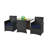 Altherr 2 - Person Patio Dining Set with Rectangular Table , Cushions Included-1451223593-1451223595-1345020269