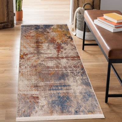 Tapis rétro performance rétro avec franges