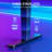 55‘’ Cyberx RGB LED Dual Motor Gaming Standing Desk, Black-2068223391-2068258044