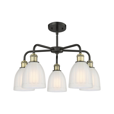Lustre tambour en acier à intensité variable 5 lumières Poway