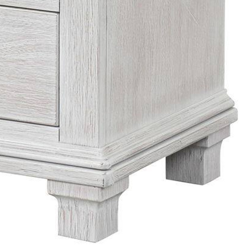 Table de chevet 3 tiroirs Leyne, gris vieilli 26 pouces