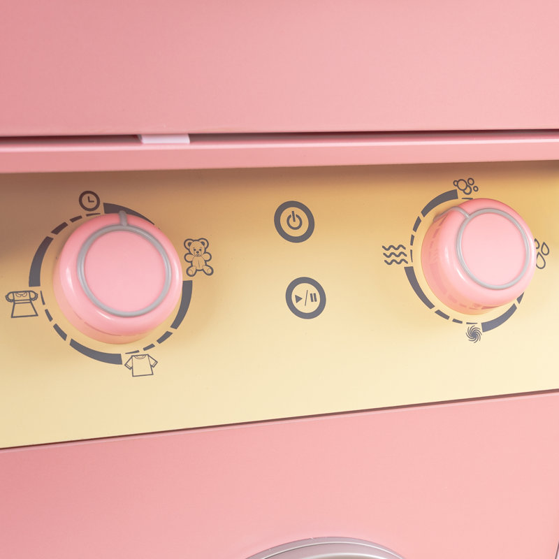 Pastel Wooden Laundry Play Set with Iron and Basket