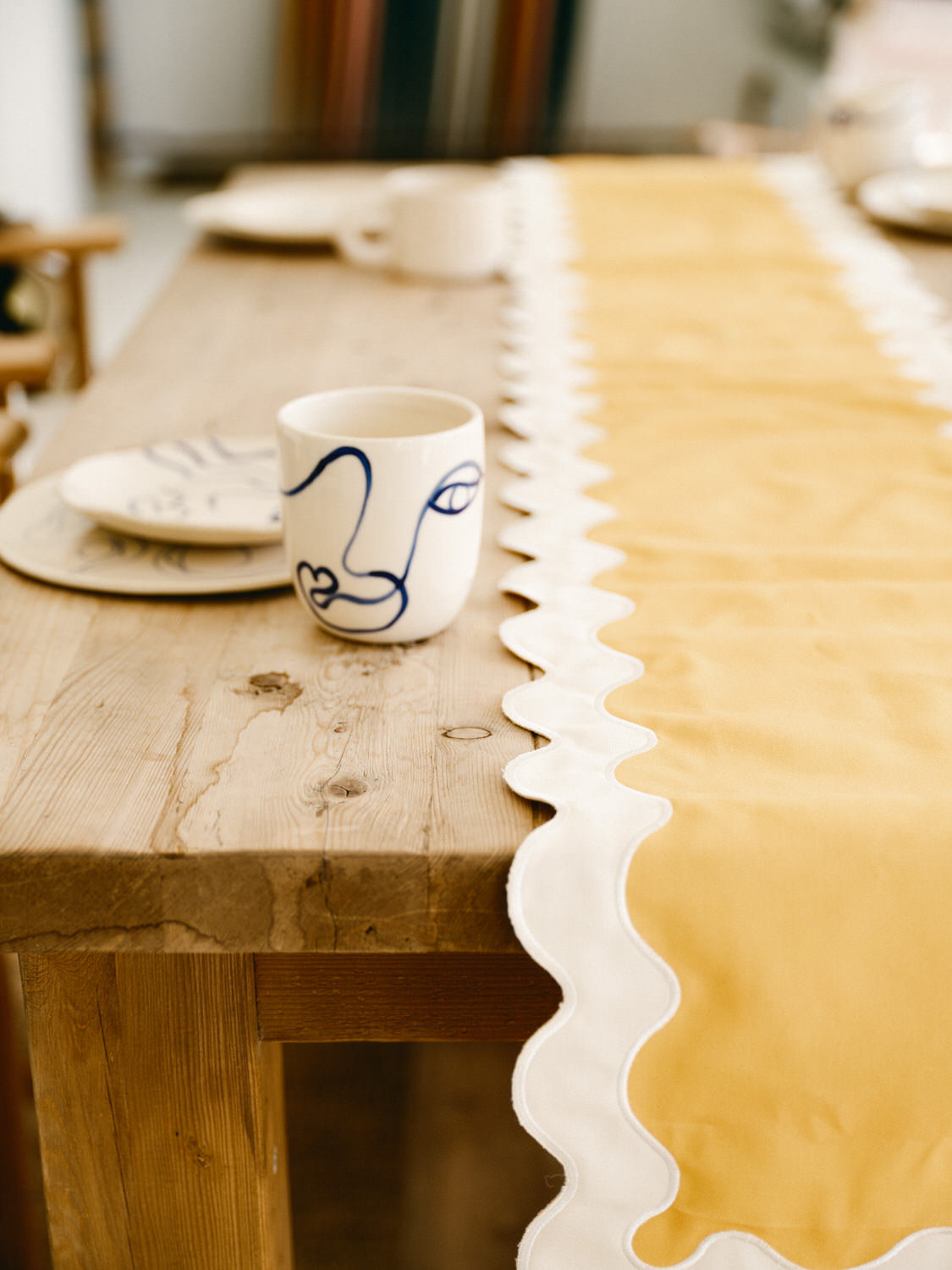 Reversible Rectangle Table Runner, Mimosa