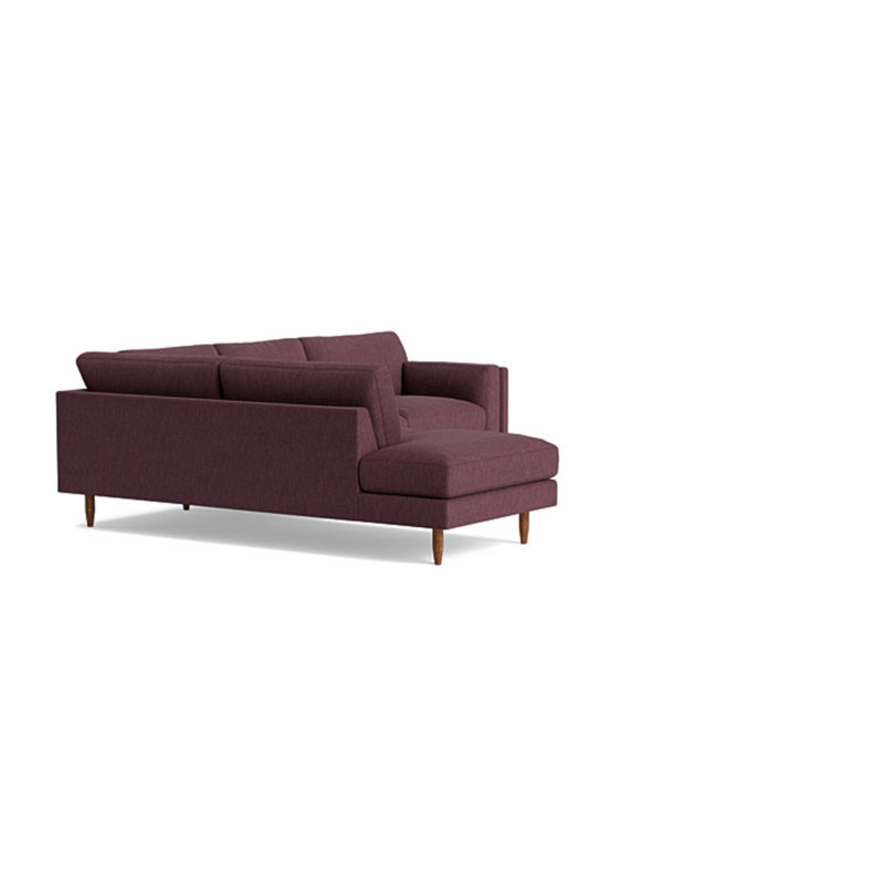 Skinny Fat Sectional, Left Hand Facing, Performance Weave - Aubergine