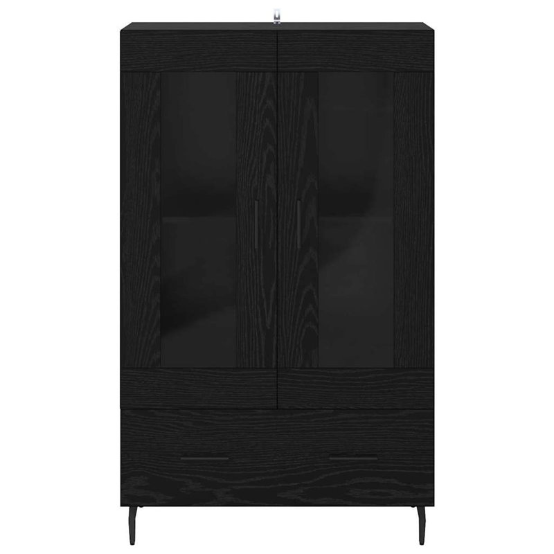 Highboard Accent Chest, Black Oak
