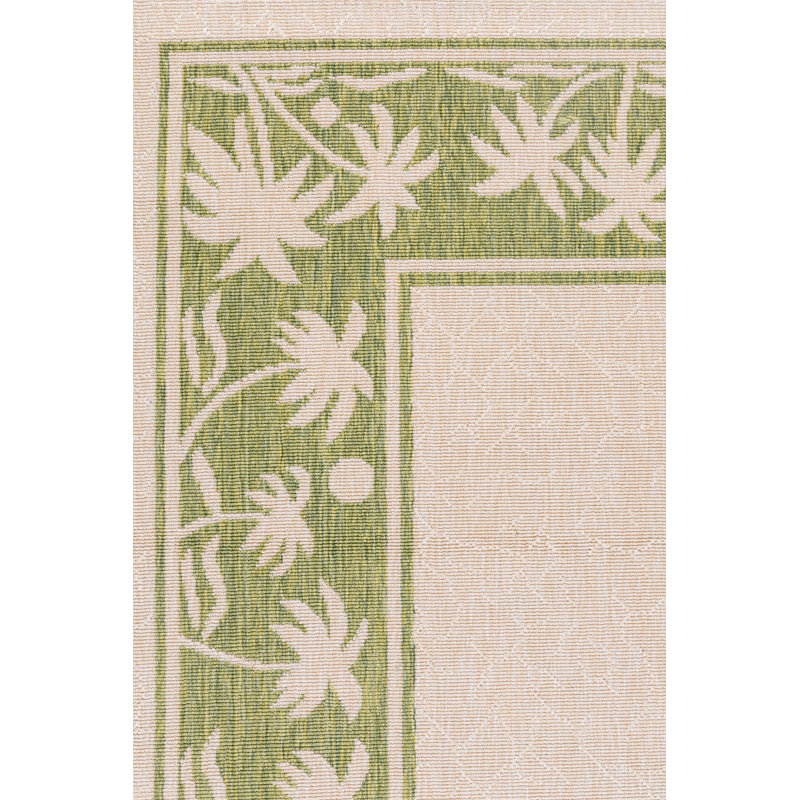 Tapis beige / brun clair tissé à plat Springcreek, Rond 6 pi 6 po