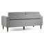Canapé en tissu sergé beige Bisera-608607130