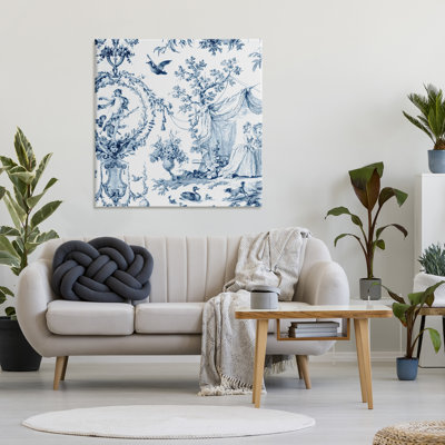 Classic Toile Scene Canvas, design by Vintage Hustle