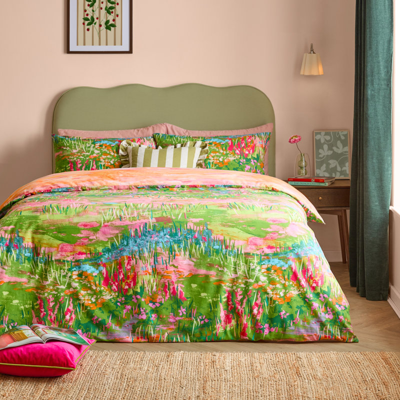 Meadow Abstract Duvet Cover Set with Pillowcases Included, King Duvet Cover + 2 Standard Pillowcases