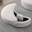 Canapé d'appoint moderne pivotant avec repose-pieds, 2 pièces