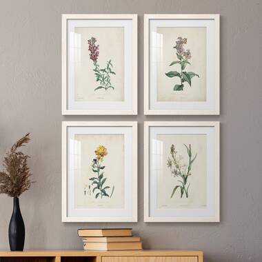 IDEA4WALL Framed Pastel Winter Tulip Daisy Flower Wall Art, Set Of 4 Nature  Wilderness Wall Decor Prints, Botanical Floral Wall Decor For Living Room,  Bedroom Framed 4 Pieces Print