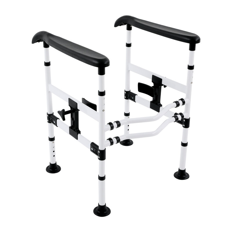 Cadre de sécurité réglable pour toilette (noir)