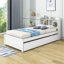 Lit plateforme en bois avec lit gigogne et tablettes-923015586-923015597