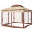11X11FT Pop Up Gazebo, Mosquito Net For Outdoor Use With Carry Bag (Khaki)-125125333