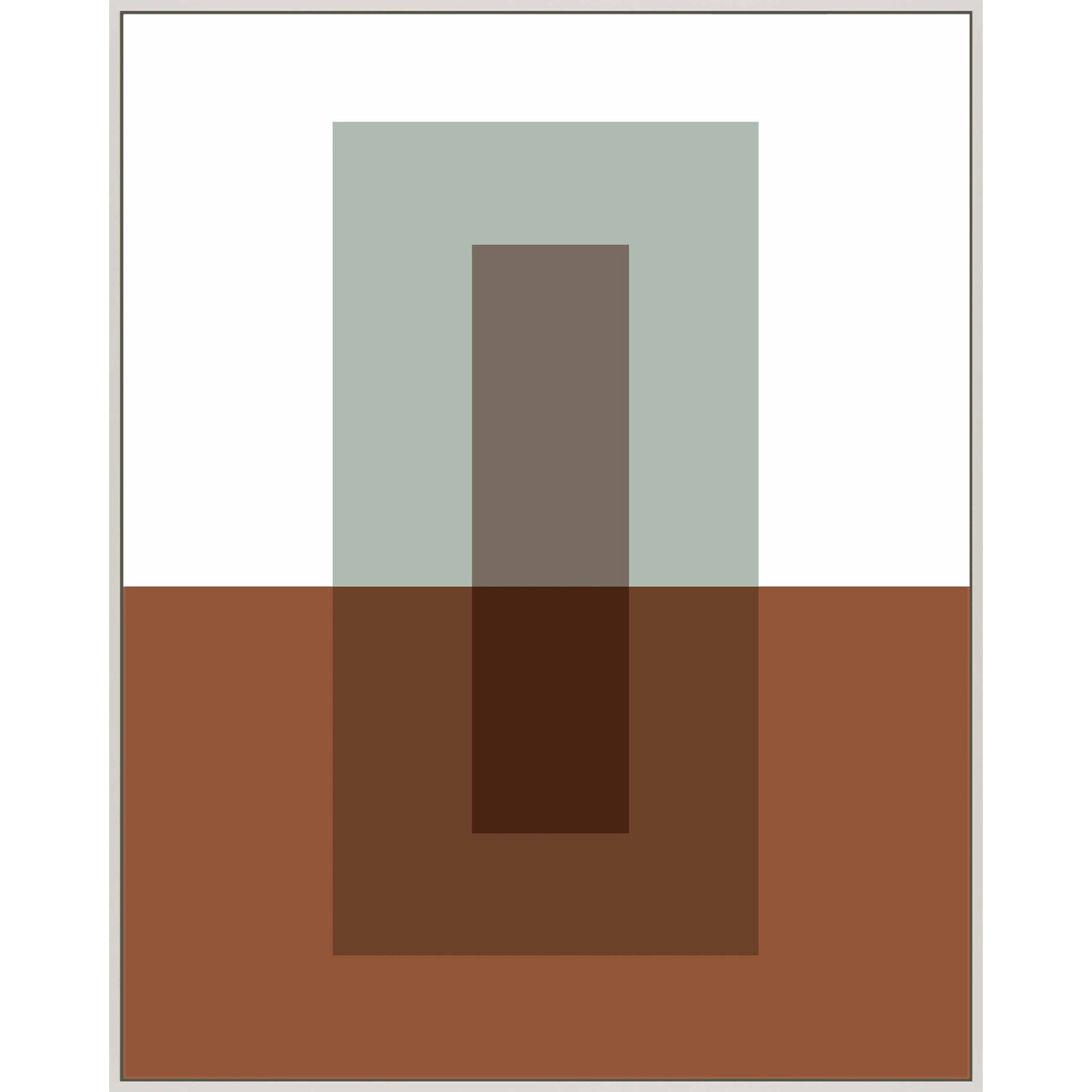 Up & Down by Jacques Pilon, 38" H x 30" W, White Framed Canvas