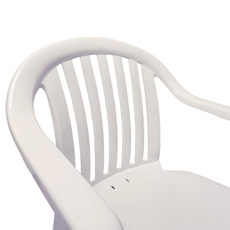 Grosfillex Miami Lowback Armchair, White
