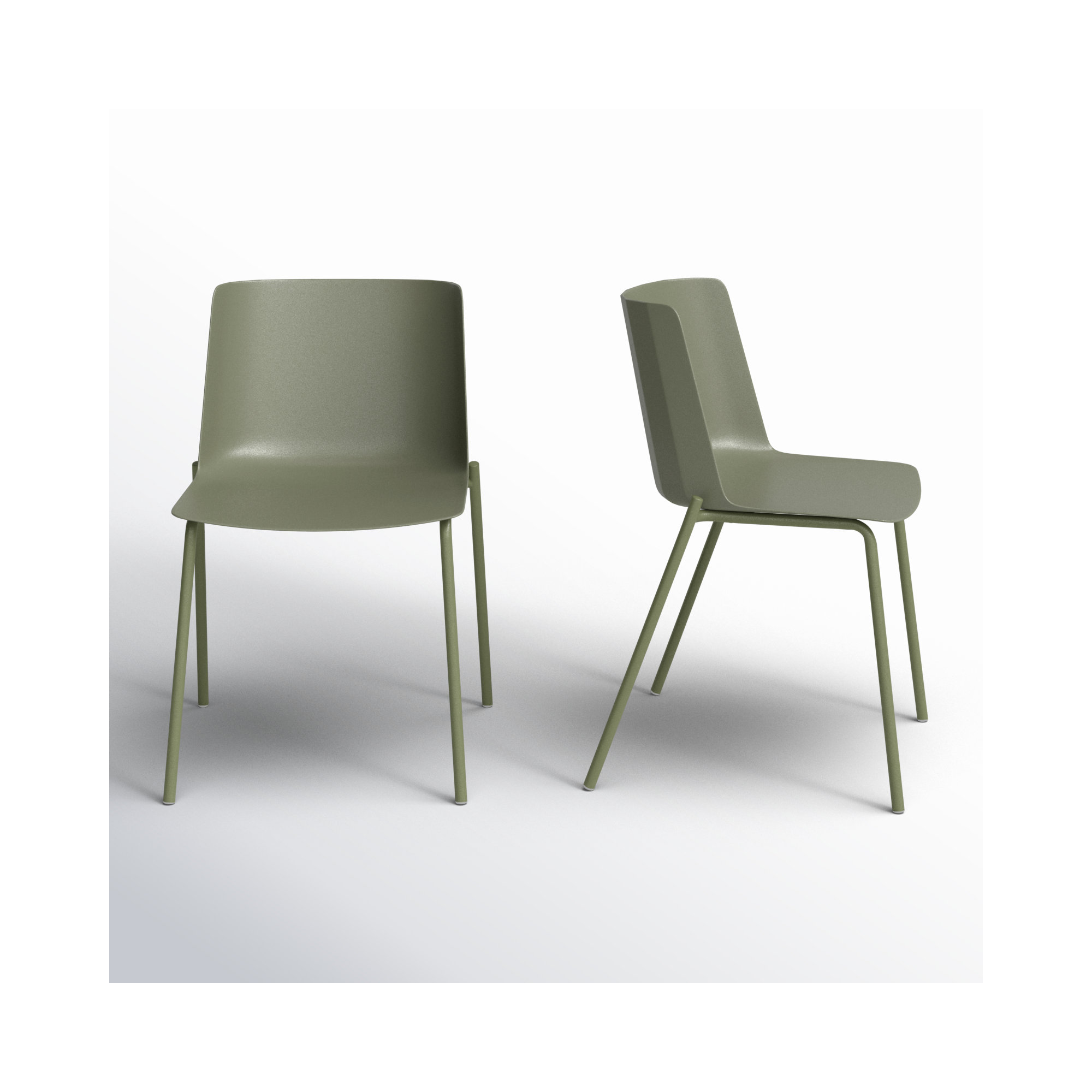 Bryn Premium All-Weather Wicker Outdoor Dining Side Chair, Green