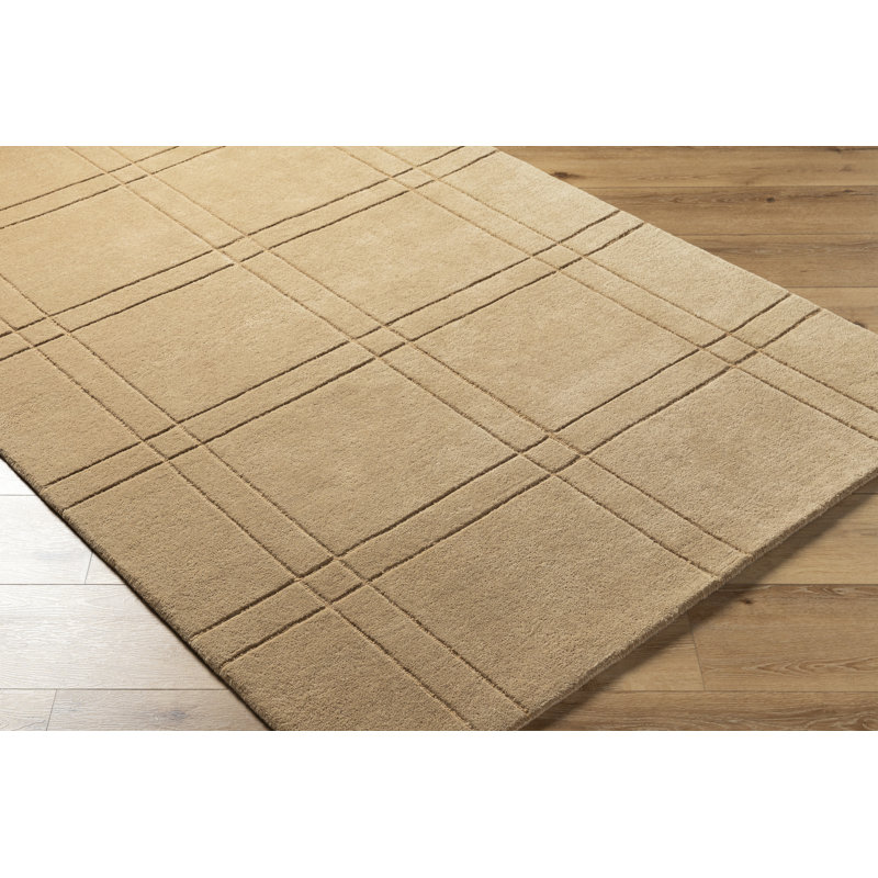 Sioeli Tan Hand Tufted Area Rug, Rectangle 8' x 10'