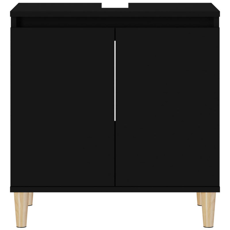 Saajan 58cm Single Bathroom Vanity Base Only, Black
