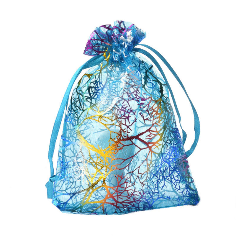Sacs-cadeaux Coralline, Bleu, H 5 po x l 7 po