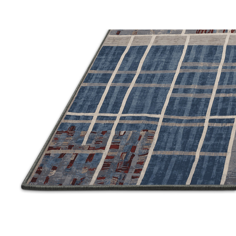 Tapis gris soyeux et moelleux, Rectangle 2 pi x 3 pi