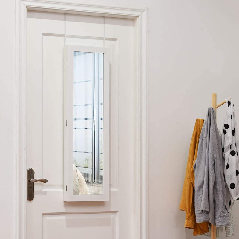 Armoire à bijoux murale avec miroir Gilkey, Blanc