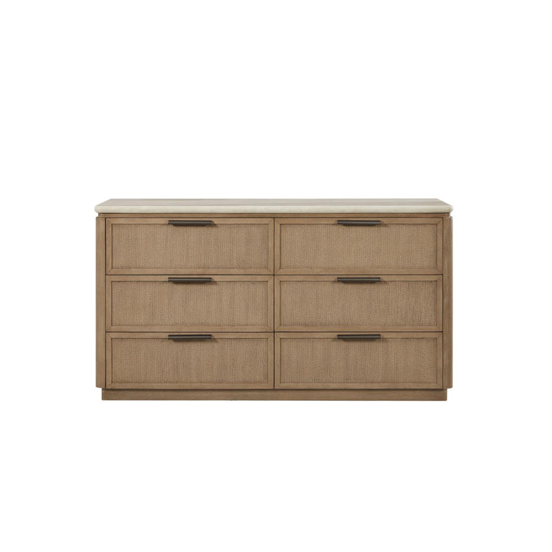 Commode - Façades de tiroirs en corde - Caramel