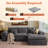 Boneless 112.6'' Oversized Corduroy Sectional Sofa With Chaise, 2-piece Cloud Couch For Cozy Winter Living, Plush Double-layer Cushions, No Assembly Needed-582229378-585002824