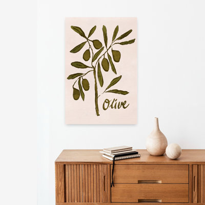 Olive Branch Minimalist Painting Minimalist Abstract Plant Tree Wall Art