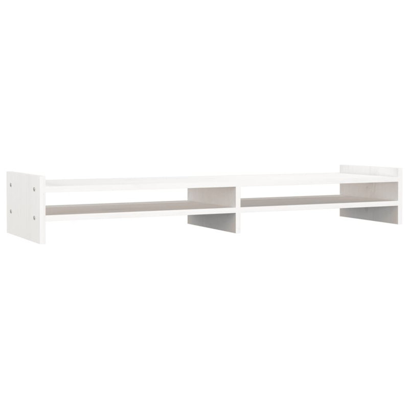 Lakeesha Wood Monitor Stand, White