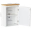 Armoire de rangement murale à porte simple avec tablette réglable Latitude Run® - blanc et gris-208945512