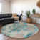 Premium Machine Washable Prisco Teal Rug