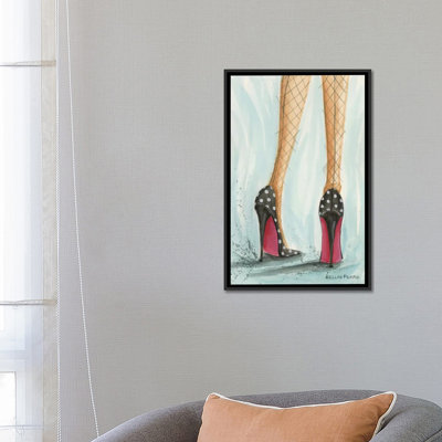 «Date Night Polka Dot Heels» par Bella Pilar, reproduction d'art sur toile tendue